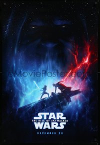 3d1446 RISE OF SKYWALKER teaser DS 1sh 2019 Star Wars, Ren battling Rey under Palpatine, December 20!