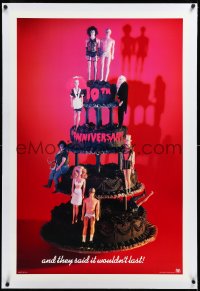 3d0194 ROCKY HORROR PICTURE SHOW linen 1sh R1985 10th anniversary, Barbies Dolls on cake, recalled!