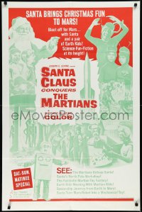 3d0642 SANTA CLAUS CONQUERS THE MARTIANS 1sh 1964 wacky Xmas fantasy, aliens, robots & Pia Zadora!