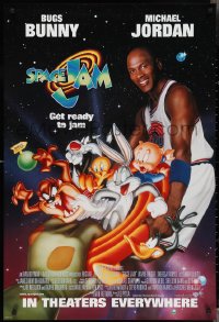 3d1462 SPACE JAM int'l 1sh 1996 Michael Jordan & Bugs Bunny with cast in outer space!