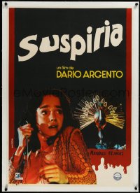 3d0281 SUSPIRIA linen Spanish 1977 classic Dario Argento horror, scared Jessica Harper, very rare!