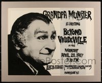 3d1642 BEYOND VAUDEVILLE 22x28 special poster 1987 great image of Al Lewis as Grandpa Munster, rare!
