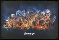 3d1549 FRIDAY THE 13TH 24x36 art print 2020 many Jasons by Devon Whitehead for 40th anniversary