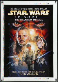 3d1207 PHANTOM MENACE printer's test 28x40 soundtrack music poster 1999 Star Wars Episode I, Struzan!