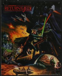 3d1680 RETURN OF THE JEDI 2-sided 18x22 special poster 1983 Keely art of Luke vs Vader, Hi-C promo!