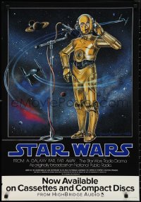 3d1630 STAR WARS RADIO DRAMA 22x32 music poster 1993 cool art of C-3PO by Celia Strain!