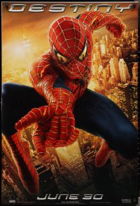 3d1466 SPIDER-MAN 2 teaser 1sh 2004 great image of Tobey Maguire in the title role, Destiny!