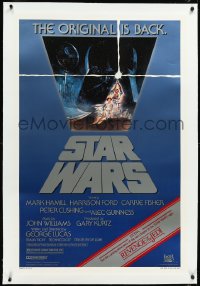 3d0203 STAR WARS linen studio style 1sh R1982 A New Hope, Jung art, advertising Revenge of the Jedi!