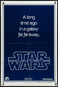 3d0653 STAR WARS style B teaser 1sh 1977 a long time ago in a galaxy far, far away...!