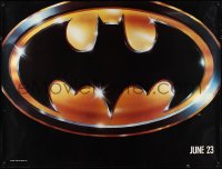 3d0338 BATMAN subway poster 1989 directed by Tim Burton, different image with bat logo!