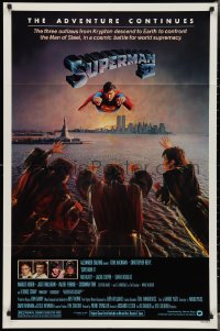 3d0659 SUPERMAN II studio style 1sh 1981 Christopher Reeve, Terence Stamp, great image of villains!