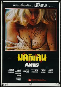 3d1600 ANTS Thai poster 1978 c/u of then-unknown topless Suzanne Somers covered by deadly ants, rare!