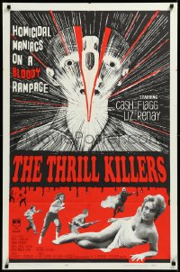 3d0670 THRILL KILLERS 1sh 1965 Ray Dennis Steckler, homicidal maniacs on a bloody rampage, wild art!