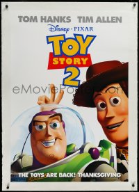 3d0218 TOY STORY 2 linen advance 1sh 1999 Woody, Buzz Lightyear, Disney and Pixar animated sequel!