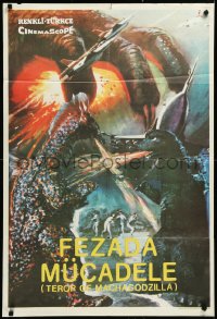 3d1565 TERROR OF GODZILLA Turkish 1975 Ishiro Honda Mekagojira no gyakushu, Toho, sci-fi, rare!