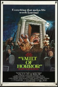 3d0681 VAULT OF HORROR 1sh 1973 Tales from the Crypt sequel, cool art of death's waiting room!