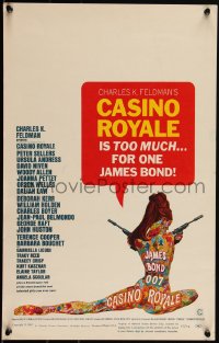 3d0082 CASINO ROYALE WC 1967 all-star James Bond spy spoof, sexy psychedelic art by Robert McGinnis!