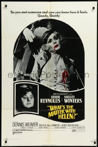 3d0685 WHAT'S THE MATTER WITH HELEN 1sh 1971 Debbie Reynolds, Shelley Winters, wild horror image!