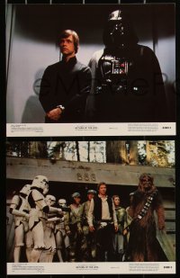 3d1119 RETURN OF THE JEDI 8 color 11x14 stills 1983 Darth Vader, Luke, complete set with slugs!