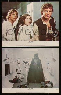 3d1136 STAR WARS 8 color 11x14 stills 1977 Mark Hamill, Harrison Ford, Carrie Fisher, Darth Vader!