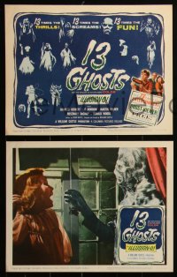 3d1018 13 GHOSTS 8 LCs 1960 William Castle haunted house horror in Illusion-O, cool special effects!