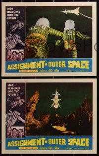 3d1030 ASSIGNMENT-OUTER SPACE 8 LCs 1962 Antonio Margheriti directed Italian sci-fi, cool images!