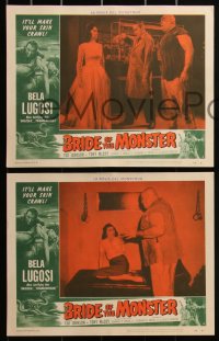 3d1044 BRIDE OF THE MONSTER 8 LCs 1956 Ed Wood, Bela Lugosi, Tor Johnson, great horror images!