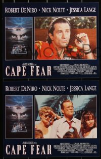 3d1045 CAPE FEAR 8 LCs 1991 Robert De Niro, Nick Nolte, gorgeous Jessica Lange, Juliette Lewis!