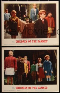3d1048 CHILDREN OF THE DAMNED 8 LCs 1964 beware the creepy kid's eyes that paralyze!