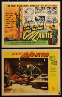 3d1062 DEADLY MANTIS 8 LCs 1957 Craig Stevens, Alix Talton, William Hopper, giant insect horror!