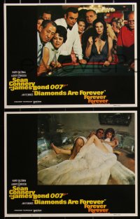 3d1063 DIAMONDS ARE FOREVER 8 LCs R1980 Sean Connery as James Bond, Jill St. John, complete set!