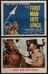 3d1070 FIRST MAN INTO SPACE 8 LCs 1959 great images of test pilot mutated into gruesome monster +more