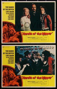 3d1081 HANDS OF THE RIPPER 8 LCs 1972 Eric Porter, Jane Merrow, Dora Bryan, Hammer horror!