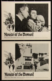 3d1083 HOUSE OF THE DAMNED 8 LCs 1963 Richard Kiel, wild wacky haunted house horror, complete set!