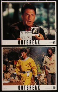 3d1110 OUTBREAK 8 LCs 1995 Dustin Hoffman, Rene Russo, Morgan Freeman, Cuba Gooding Jr.!