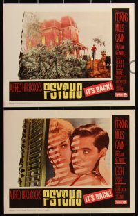 3d1111 PSYCHO 8 LCs R1965 Alfred Hitchcock, Janet Leigh & Anthony Perkins, complete set!