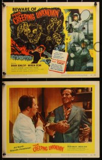 3d1113 QUATERMASS XPERIMENT 8 LCs 1956 Toke Townley, mutating Richard Wordsworth, Creeping Unknown!
