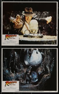 3d1115 RAIDERS OF THE LOST ARK 8 LCs 1981 Harrison Ford, George Lucas & Steven Spielberg classic!