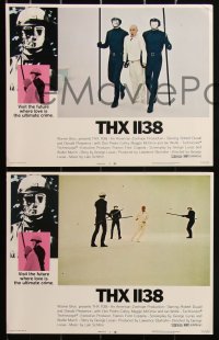 3d1148 THX 1138 8 LCs 1971 first George Lucas, Robert Duvall, bleak futuristic fantasy sci-fi!