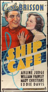 3f0203 SHIP CAFE style A 3sh 1935 Carl Brisson is a sailor with a voice of gold, Arline Judge, ultra rare!