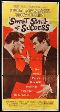3f0206 SWEET SMELL OF SUCCESS 3sh 1957 Burt Lancaster as J.J. Hunsecker, Tony Curtis as Sidney Falco