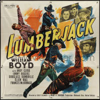 3f0180 LUMBERJACK 6sh 1944 William Boyd as Hopalong Cassidy knocks out two bad guys, very rare!