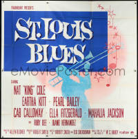 3f0006 ST. LOUIS BLUES 6sh 1958 Nat King Cole, the life & music of W.C. Handy, great large image!