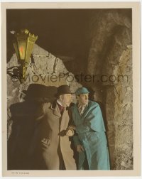 3f1567 ADVENTURES OF SHERLOCK HOLMES color-glos 8x10 still 1939 scared Basil Rathbone & Nigel Bruce!