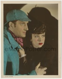 3f1566 ADVENTURES OF SHERLOCK HOLMES color-glos 8x10 still 1939 c/u of Basil Rathbone & Ida Lupino!