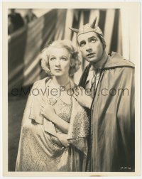 3f1580 CIRCUS QUEEN MURDER 8x10.25 still 1933 c/u of Greta Nissen & Donald Cook dressed as Devil!