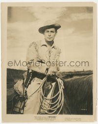 3f1652 SHANE 8x10 still R1959 wonderful portrait of Alan Ladd wearing buckskin on his horse!