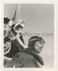 3f1662 TEST PILOT 8.25x10 still 1937 best portrait of pilot Clark Gable by airplane propeller!