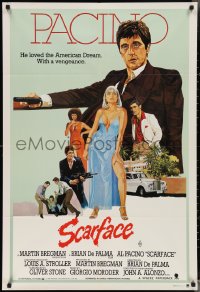 3f0543 SCARFACE Aust 1sh 1984 Al Pacino as Tony Montana, Michelle Pfeiffer, Brian De Palma