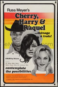 3f0934 CHERRY, HARRY & RAQUEL 1sh 1969 Russ Meyer, consider the menage a trois possibilities!